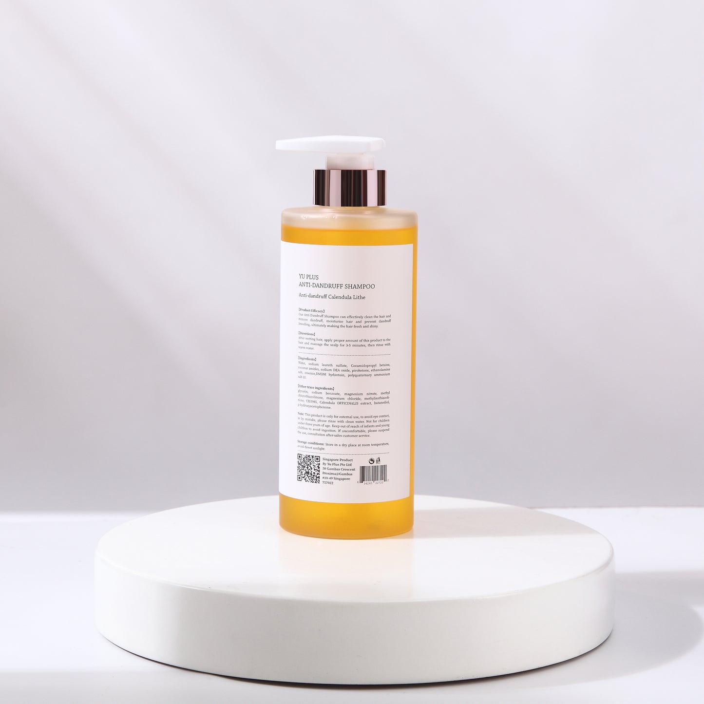 YU PLUS ANTI-DANDRUFF SHAMPOO Anti-dandruff Calendula Lithe 500ML